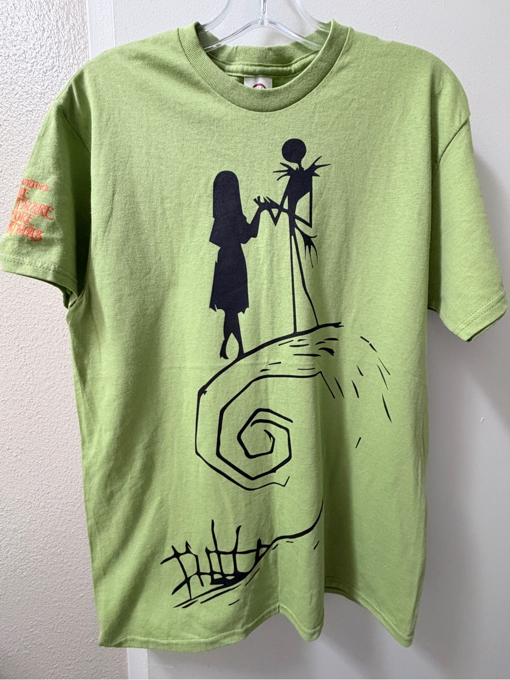 Disney Green Graphic Tee with Nighttime Silhouette